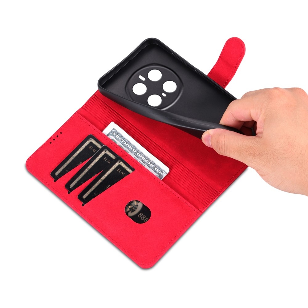 AZNS tok könyv tok Honor Magic 7 Pro 5G - piros