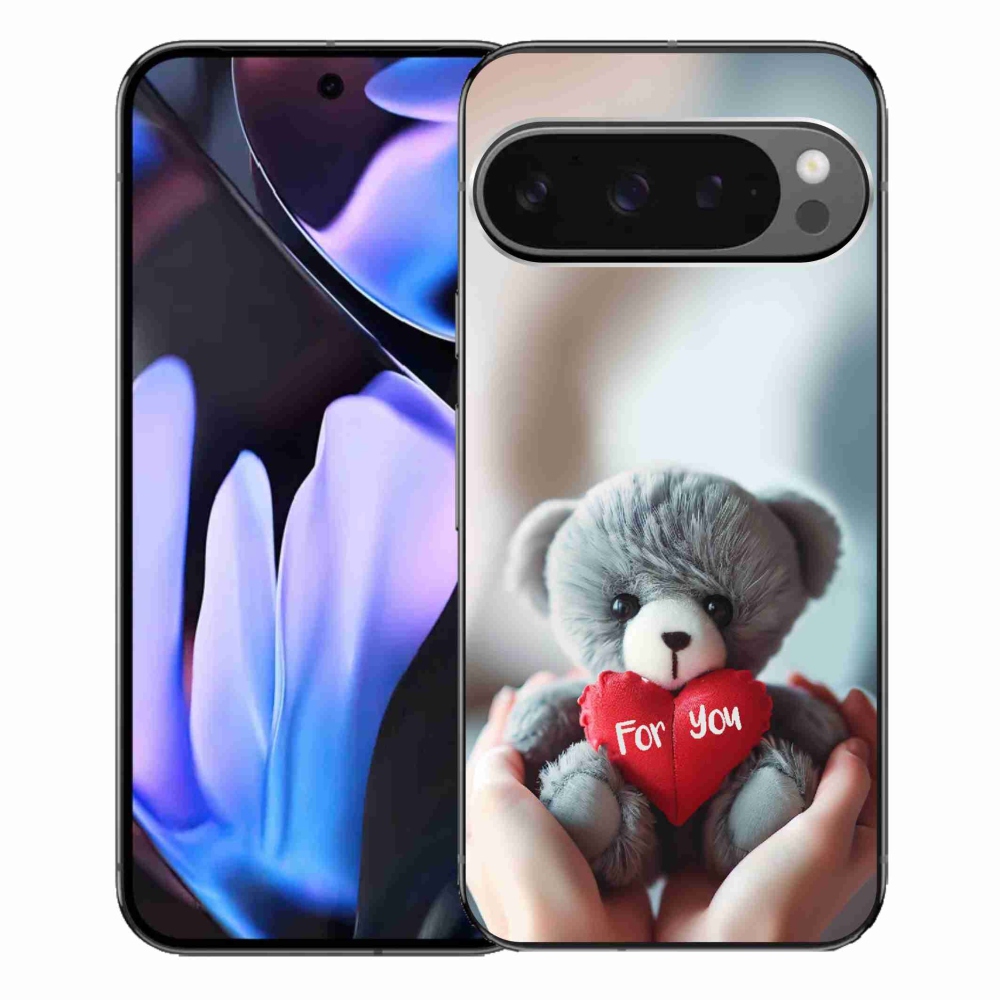 Gél borítás mmCase a Google Pixel 9 Pro XL-hez - mackó a szerelmesek számára