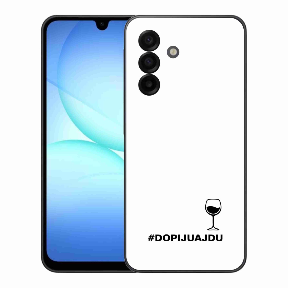 Gél borítás mmCase Samsung Galaxy A17 4G/5G - bor motívum fehér háttérrel