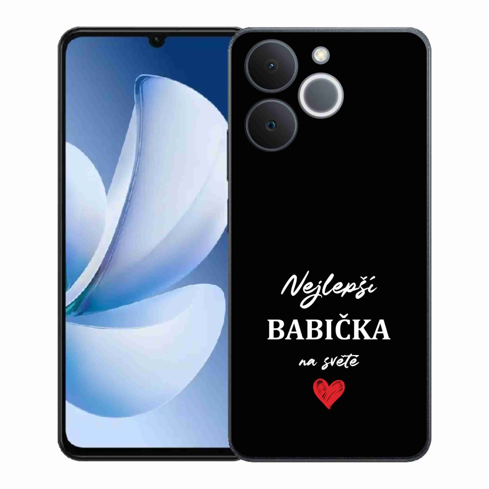 Gél borítás mmCase a Realme Note 70T-hez - Legjobb nagyi 1 fekete háttér