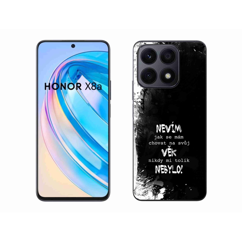 Gél borító mmCase a Honor X8a készülékhez - vicces szöveg 14 fekete háttér
