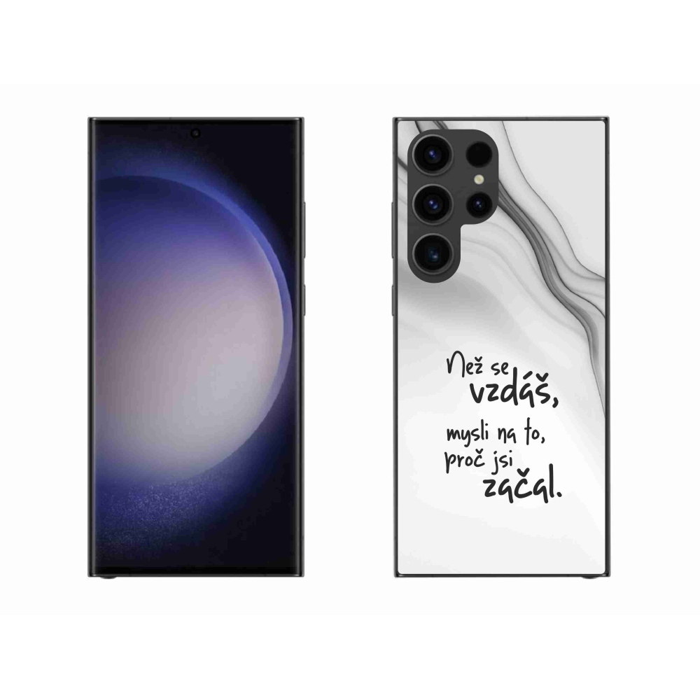 Gél borítás mmCase Samsung Galaxy S23 Ultra 5G - idézet 2 fehér háttér