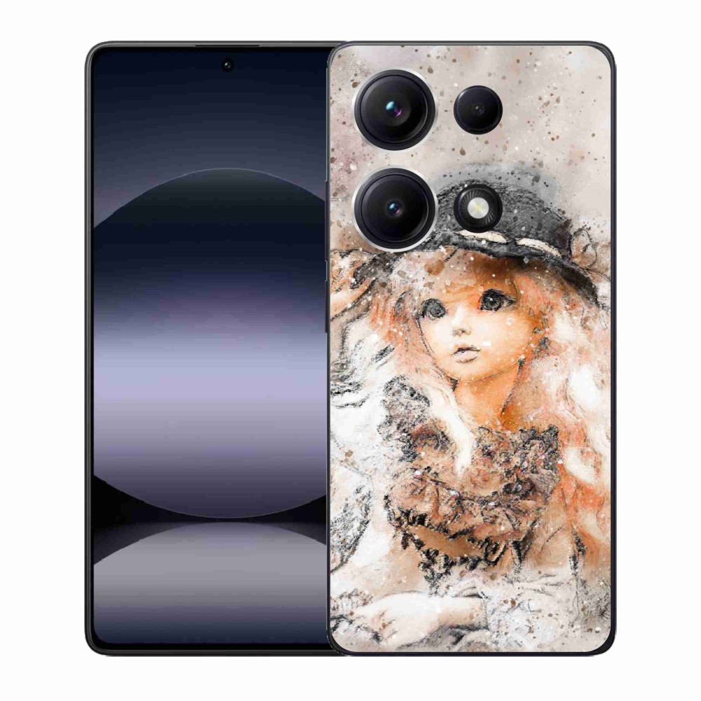 Gél borító mmCase a Xiaomi Redmi Note 14S-hez - lány kalapban