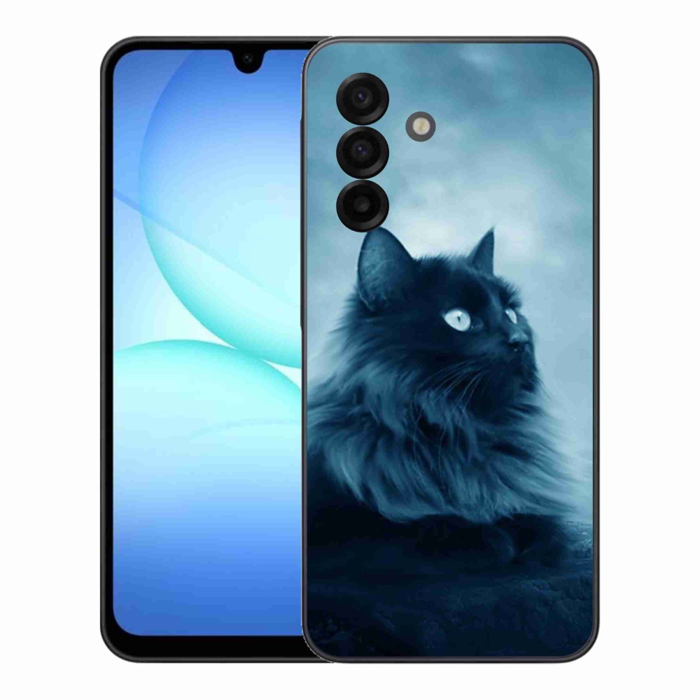 Zselés borítás mmCase Samsung Galaxy A17 4G/5G - fekete macska 1