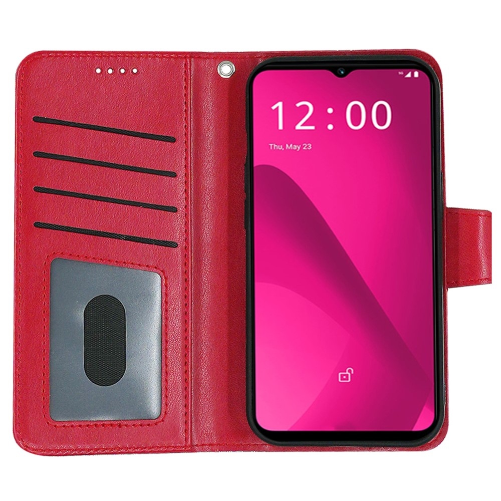 Erős könyves tok a T-Mobile T Phone 2 készülékhez - piros színű