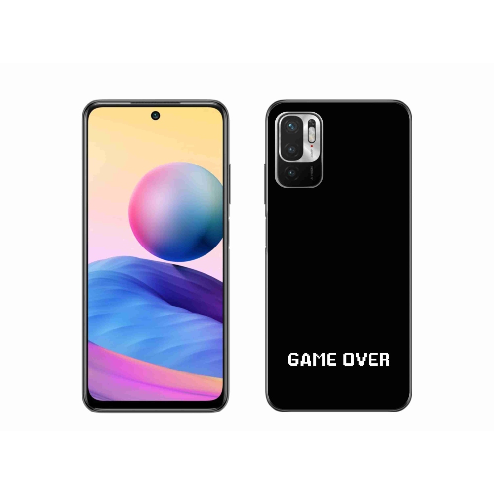 Gél borító mmCase a Xiaomi Redmi Note 10 5G-hez - játék fekete háttérrel