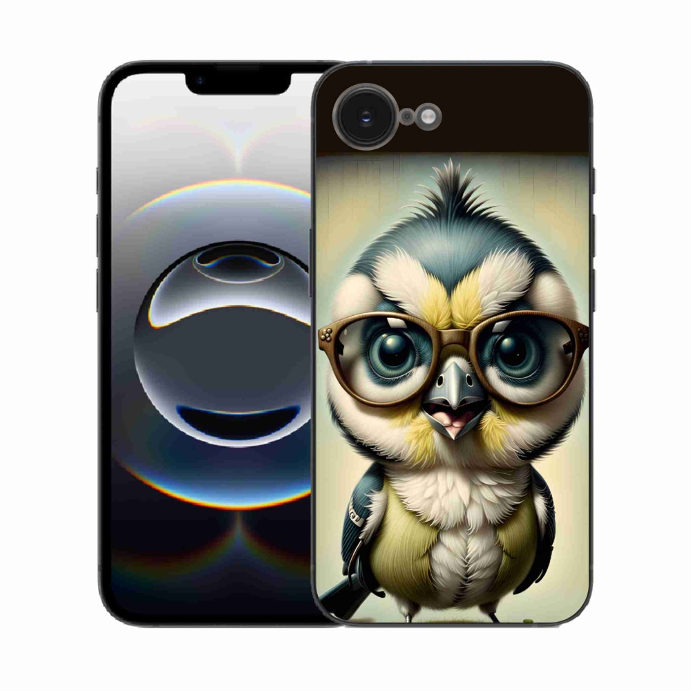 Zselés borítás mmCase iPhone 16e készülékhez - kölyök szemüveggel