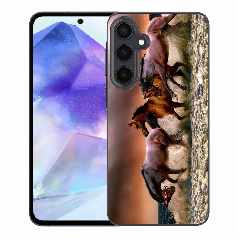 Gél tok mmCase a Samsung Galaxy A55 5G készülékhez - lovak 1