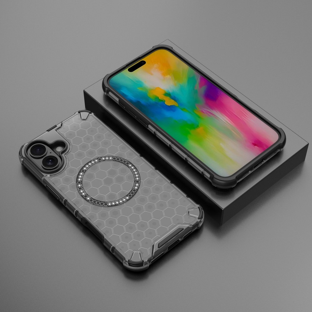 Mézédes, tartós borítás MagSafe-rel iPhone 16 készülékhez - szürke