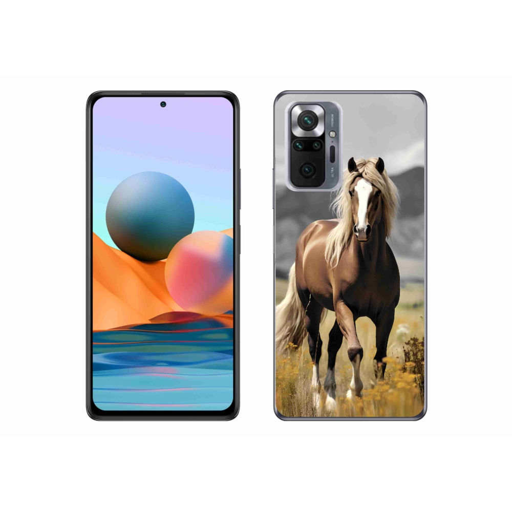 Zselés borítás mmCase a Xiaomi Redmi Note 10 Pro-hoz - barna ló 1