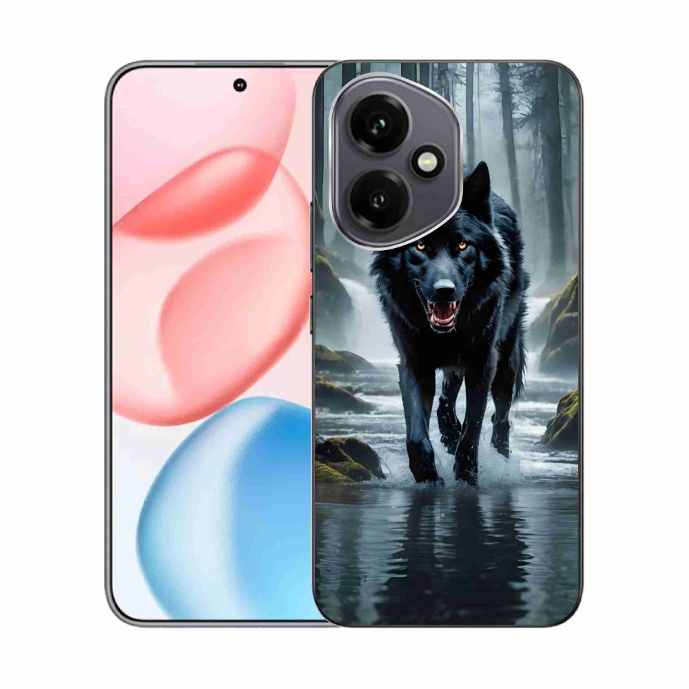 Zselés borítás mmCase a Honor 400-hoz - fekete farkas