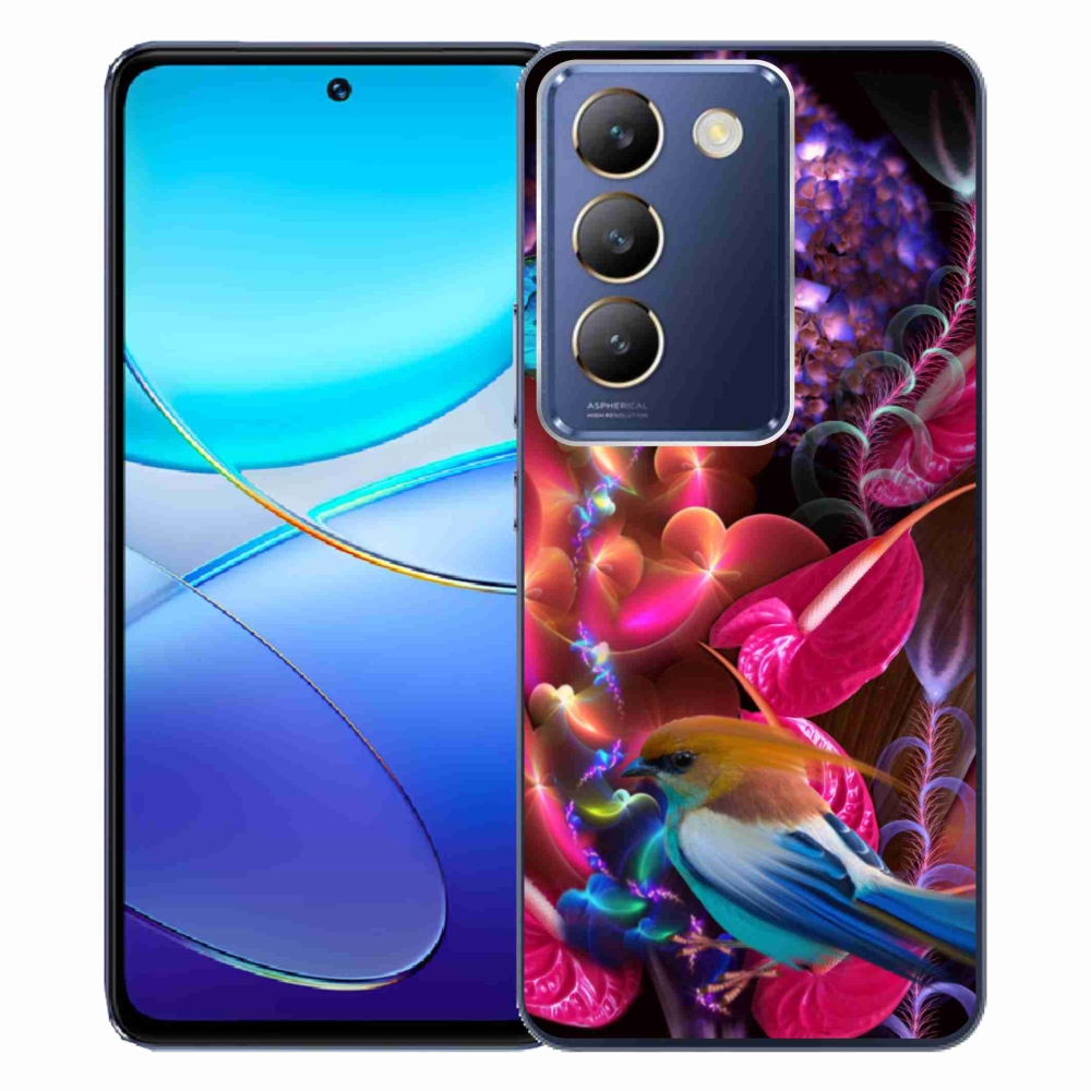 Gél borítás mmCase a Vivo V40 SE 4G/5G készülékhez - színes virágok