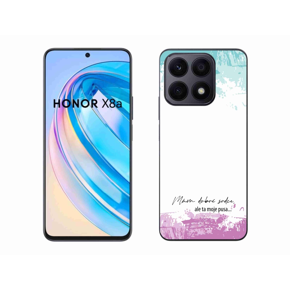 Zselés borító mmCase a Honor X8a készülékhez - vicces szöveg 3 fehér háttérrel