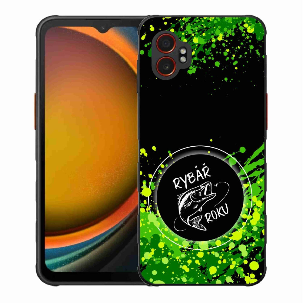 Gél borító mmCase Samsung Galaxy Xcover 7 Pro - az év horgásza fekete háttérrel