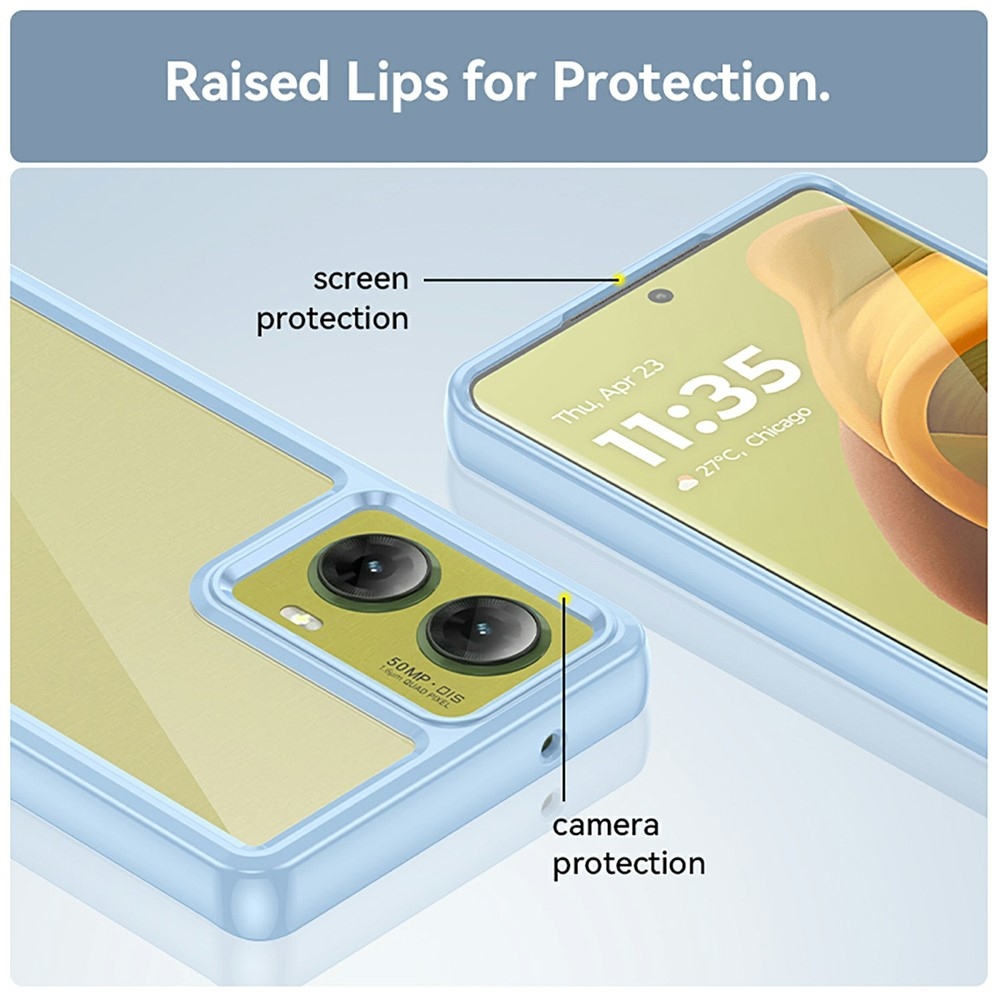 Zselés tok kemény hátlappal Motorola Moto G85 5G - kék