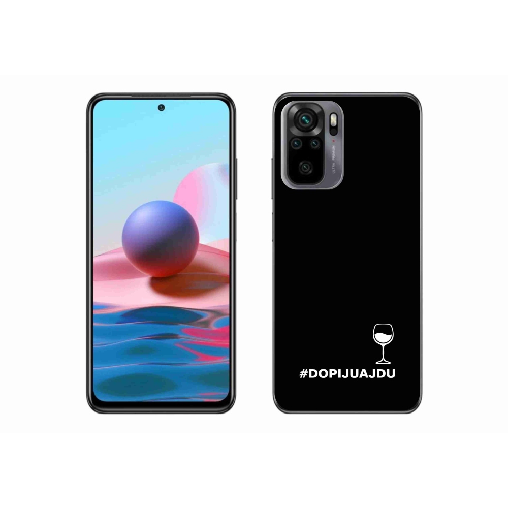 Gél borítás mmCase a Xiaomi Redmi Note 10S-hez - bor motívum fekete háttérrel