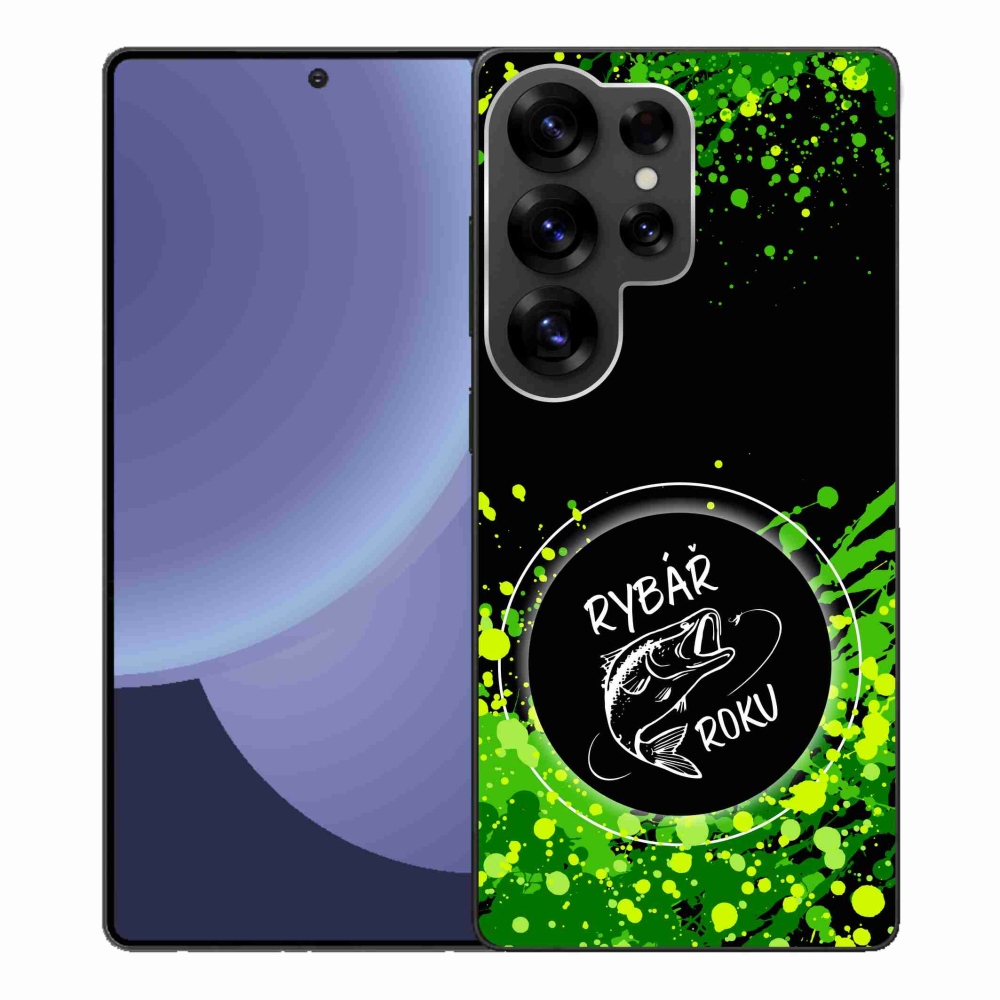 Gél borító mmCase Samsung Galaxy S25 Ultra - az év halászának fekete háttere