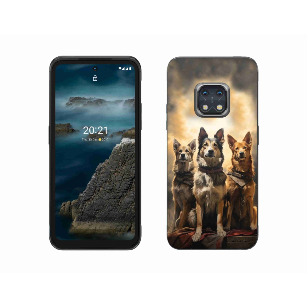 Zselés borítás mmCase a Nokia XR20 készülékhez - három kutya