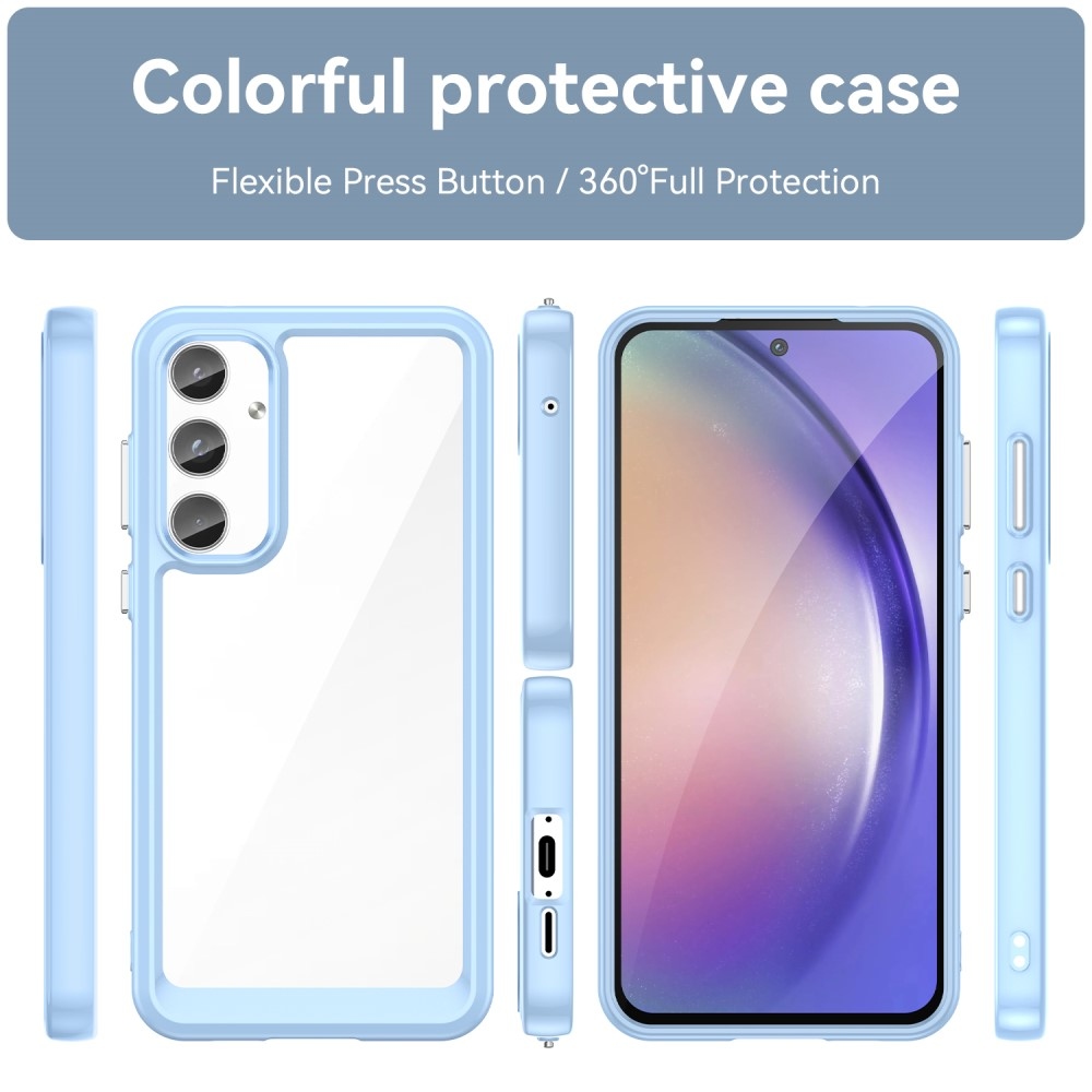 Gél tok kemény hátlappal Samsung Galaxy A55 5G készülékhez - kék