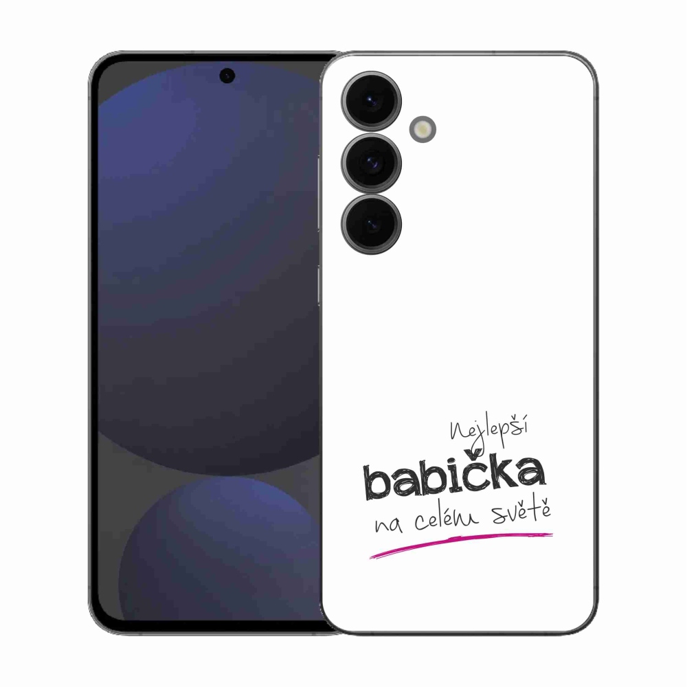 Gél borítás mmCase Samsung Galaxy S25 FE - a legjobb nagymama 4 fehér háttérrel