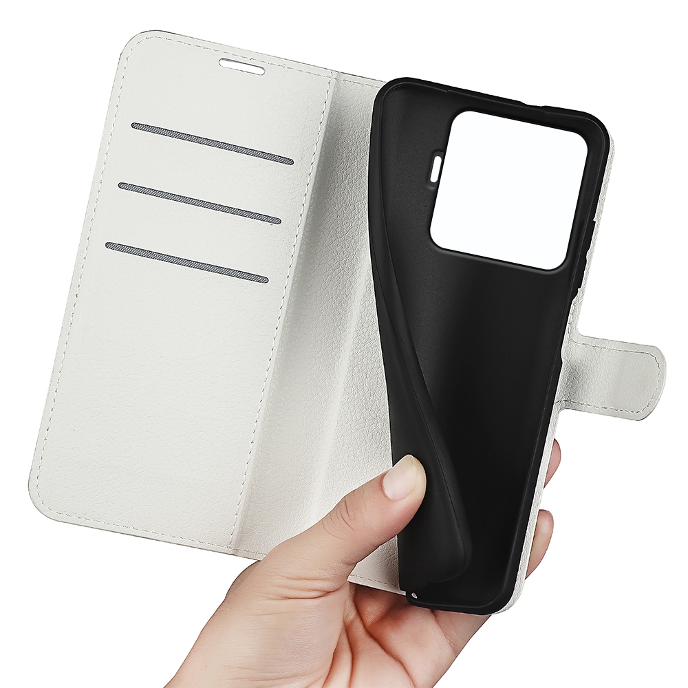 Litchi könyv tok a Xiaomi 15T Pro-hoz - fehér