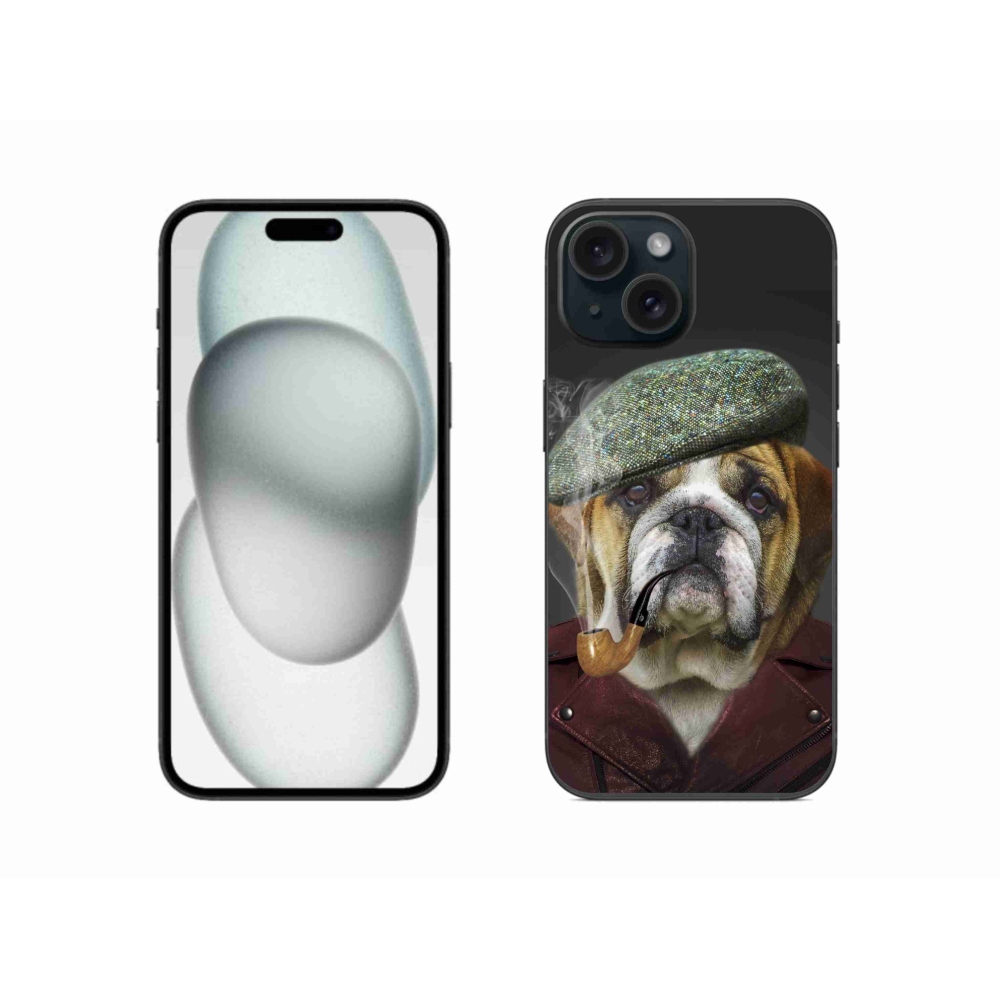 Zselés borítás mmCase iPhone 15 - kutya csővel