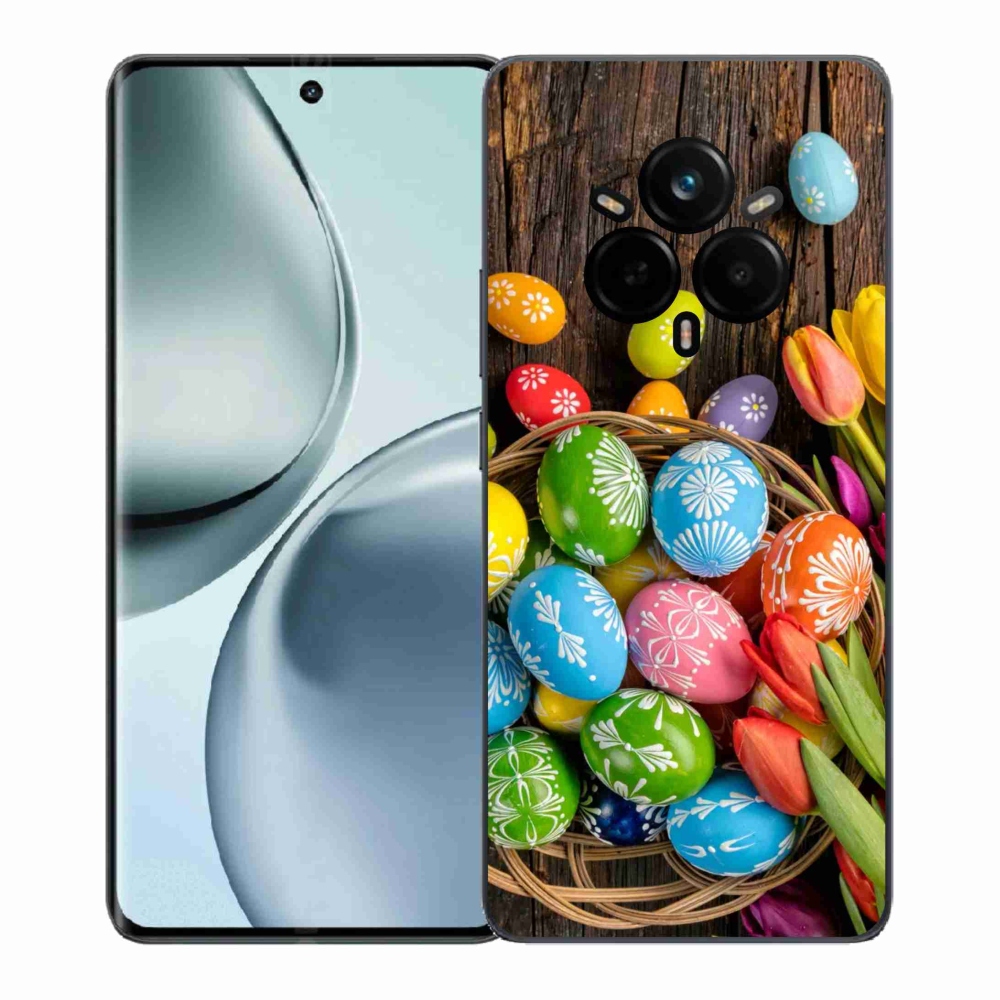 Gél borítás mmCase a Realme 14 Pro 5G készülékhez - Húsvéti tojások