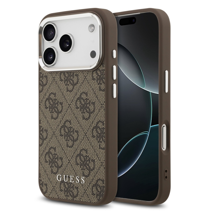 Guess 4G MagSafe hátlap iPhone 17 Pro barna színű készülékhez