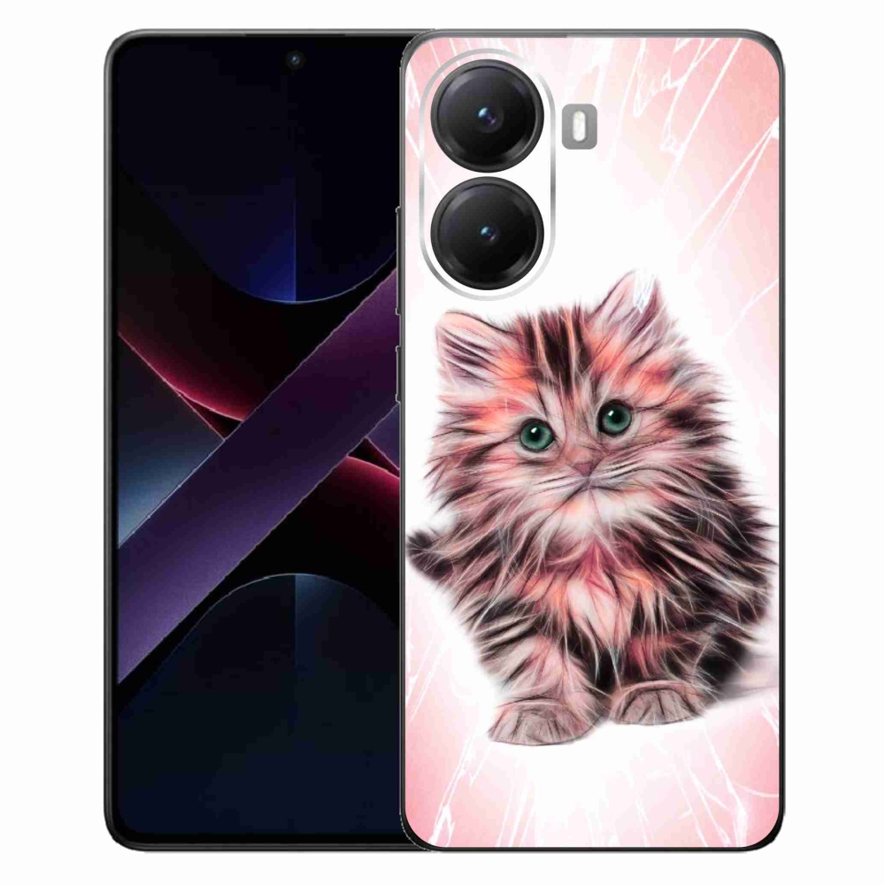 Gél borítás mmCase a Xiaomi Poco X7 Pro 5G számára - aranyos cica