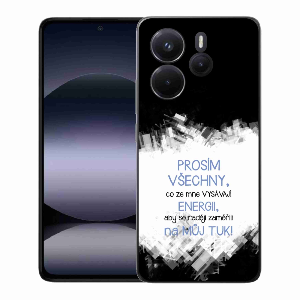 Gél borító mmCase a Xiaomi Redmi Note 14-hez - vicces szöveg 1 kék