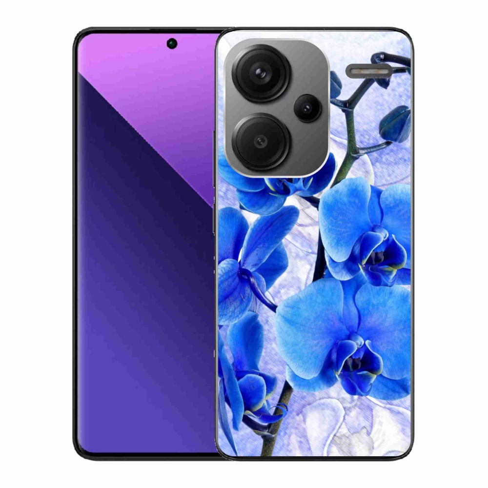 Gél borítás mmCase a Xiaomi Redmi Note 13 Pro+ 5G számára - kék virágok