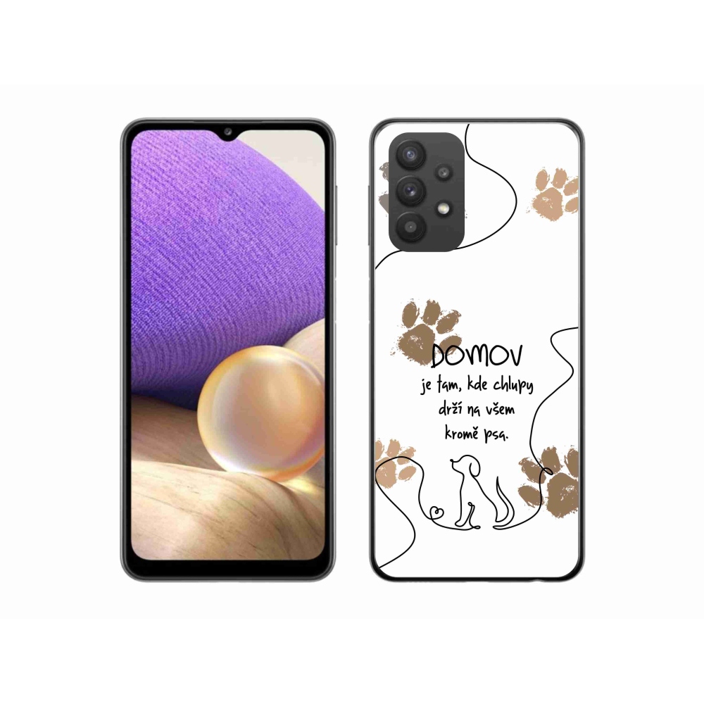 Gél borító mmCase Samsung Galaxy A32 5G - kutya motívum fehér háttérrel