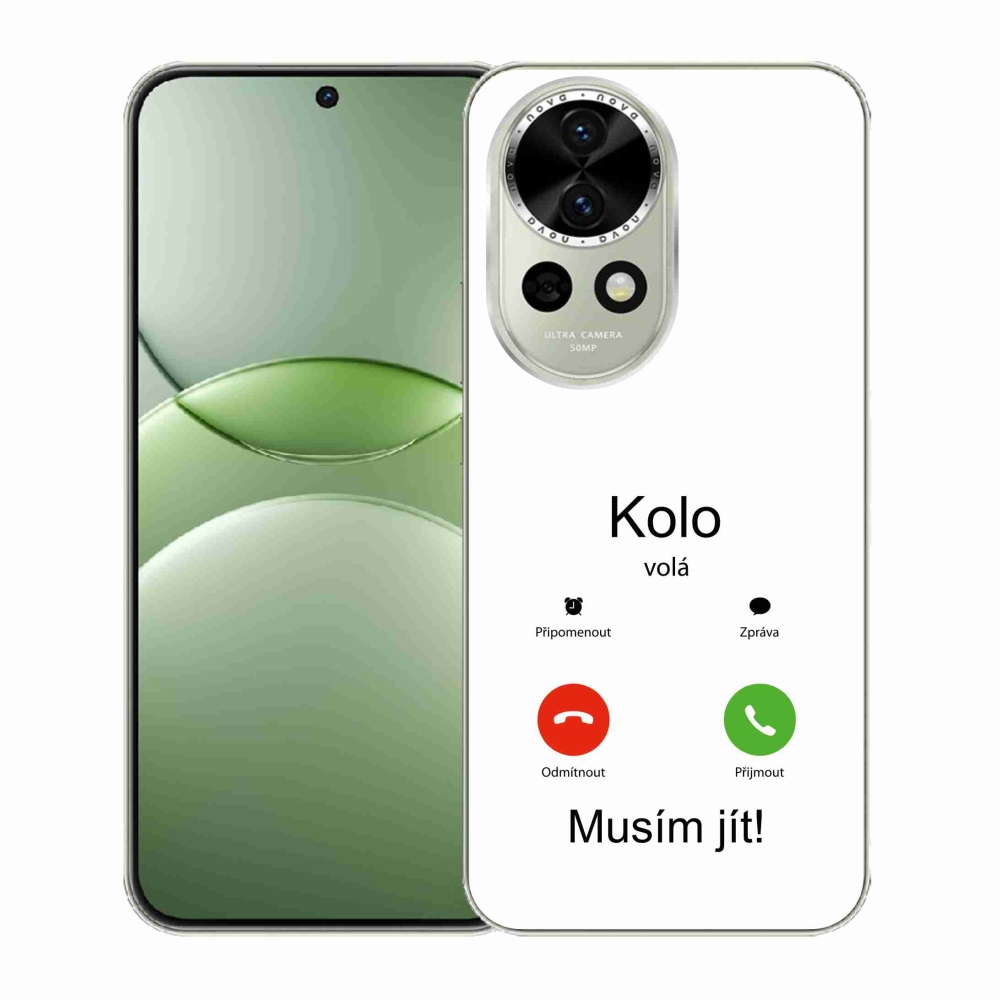 Gél borító mmCase a Huawei Nova 13 5G - kerek hívások fehér háttérrel