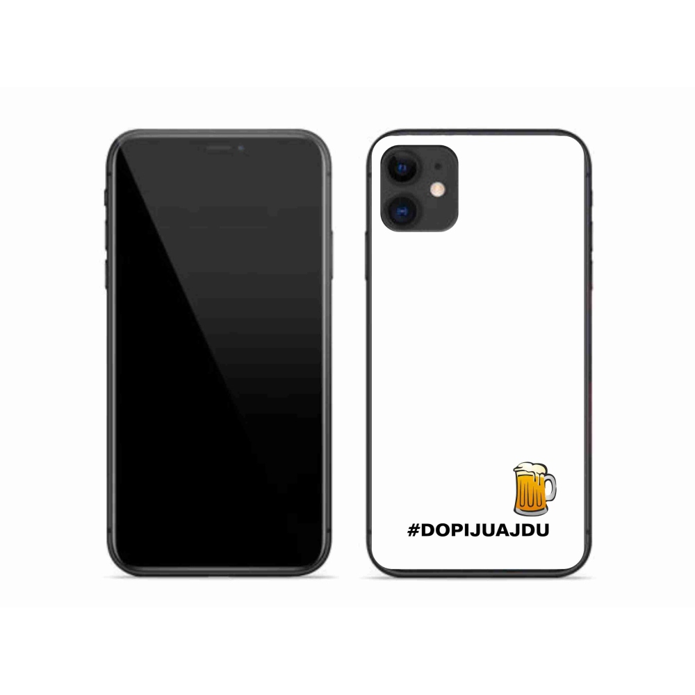 Gél borítás mmCase iPhone 11 készülékhez - sör motívum 1 fehér háttér
