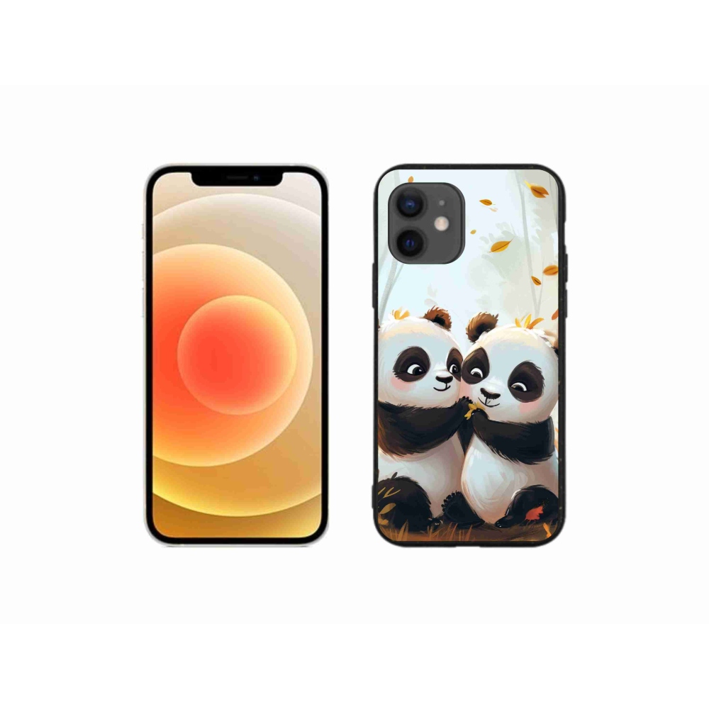 Zselés borítás mmCase iPhone 12 mini készülékhez - pandák