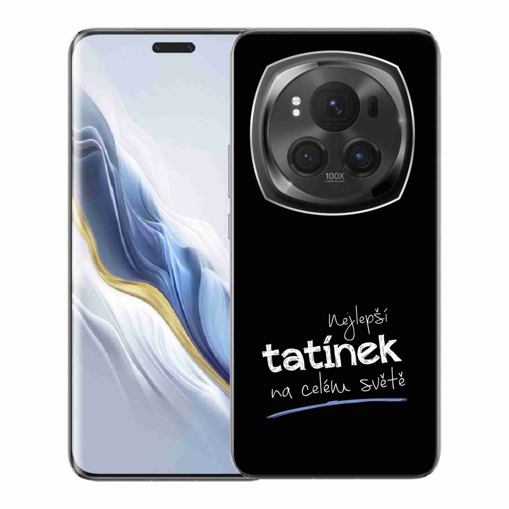 Gél borítás mmCase a Honor Magic 6 Pro 5G-n - Best Daddy 4 fekete háttérrel