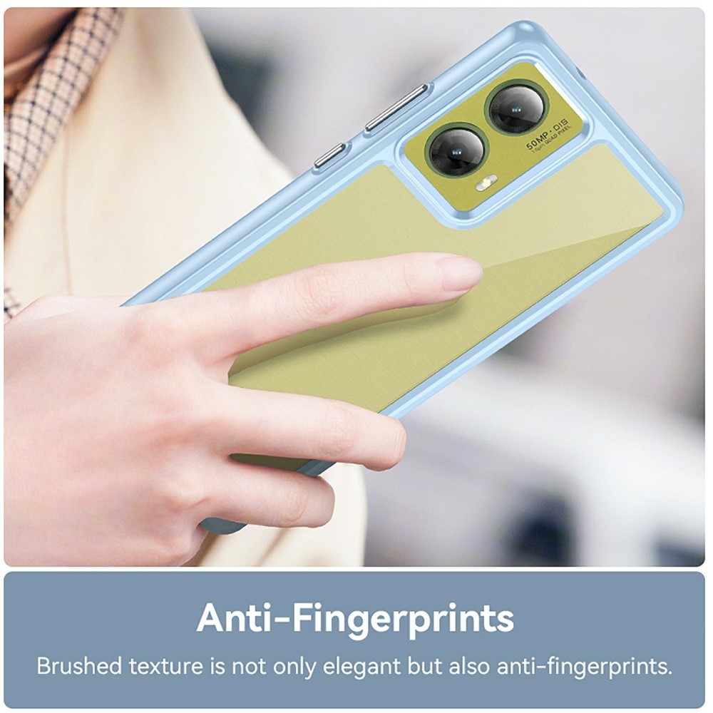 Zselés tok kemény hátlappal Motorola Moto G85 5G - kék