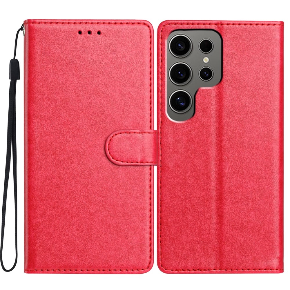 Vérrögök könyv tok Samsung Galaxy S25 Ultra - rózsaszínű