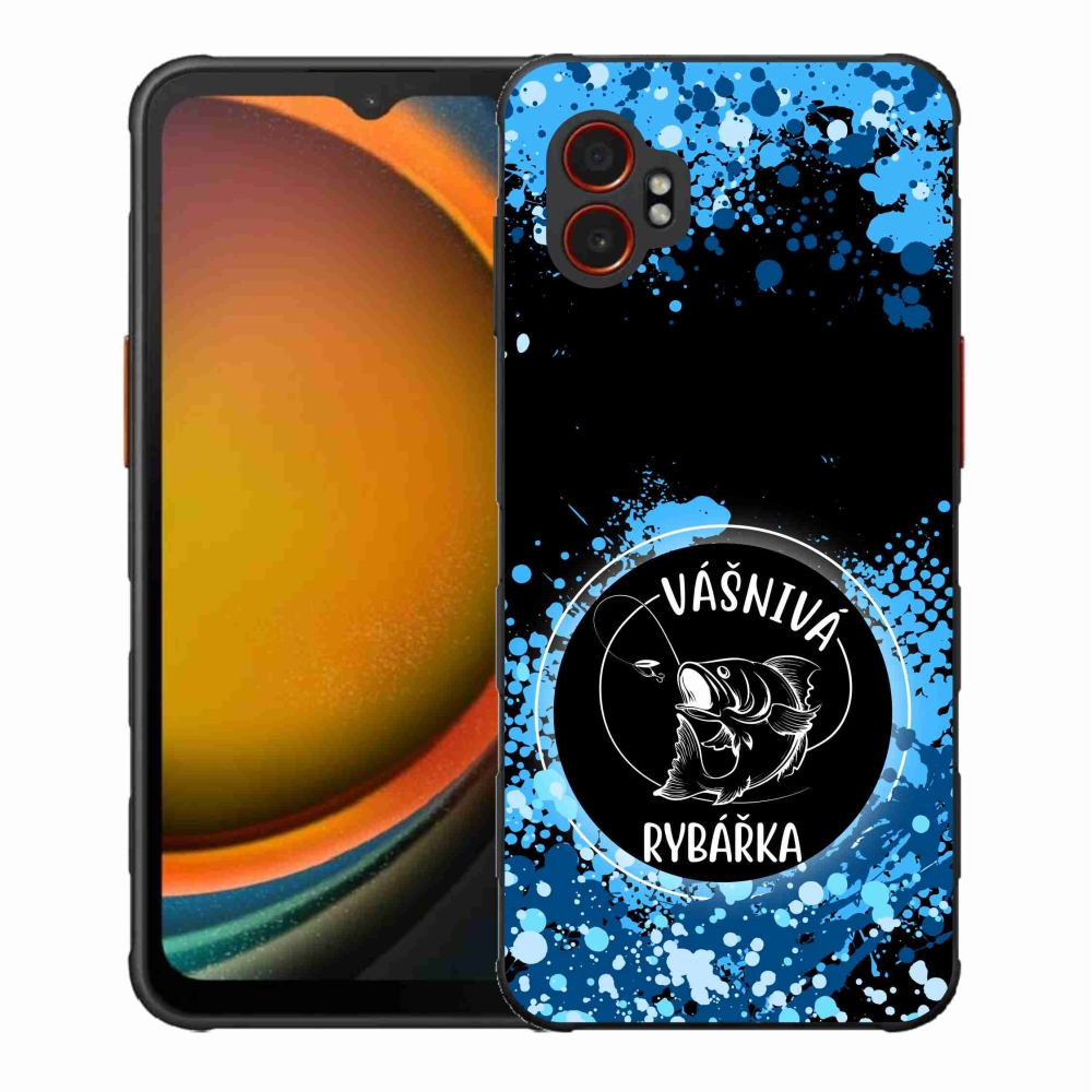 Gél borítás mmCase Samsung Galaxy Xcover 7 Pro - szenvedélyes halásznő fekete háttérrel