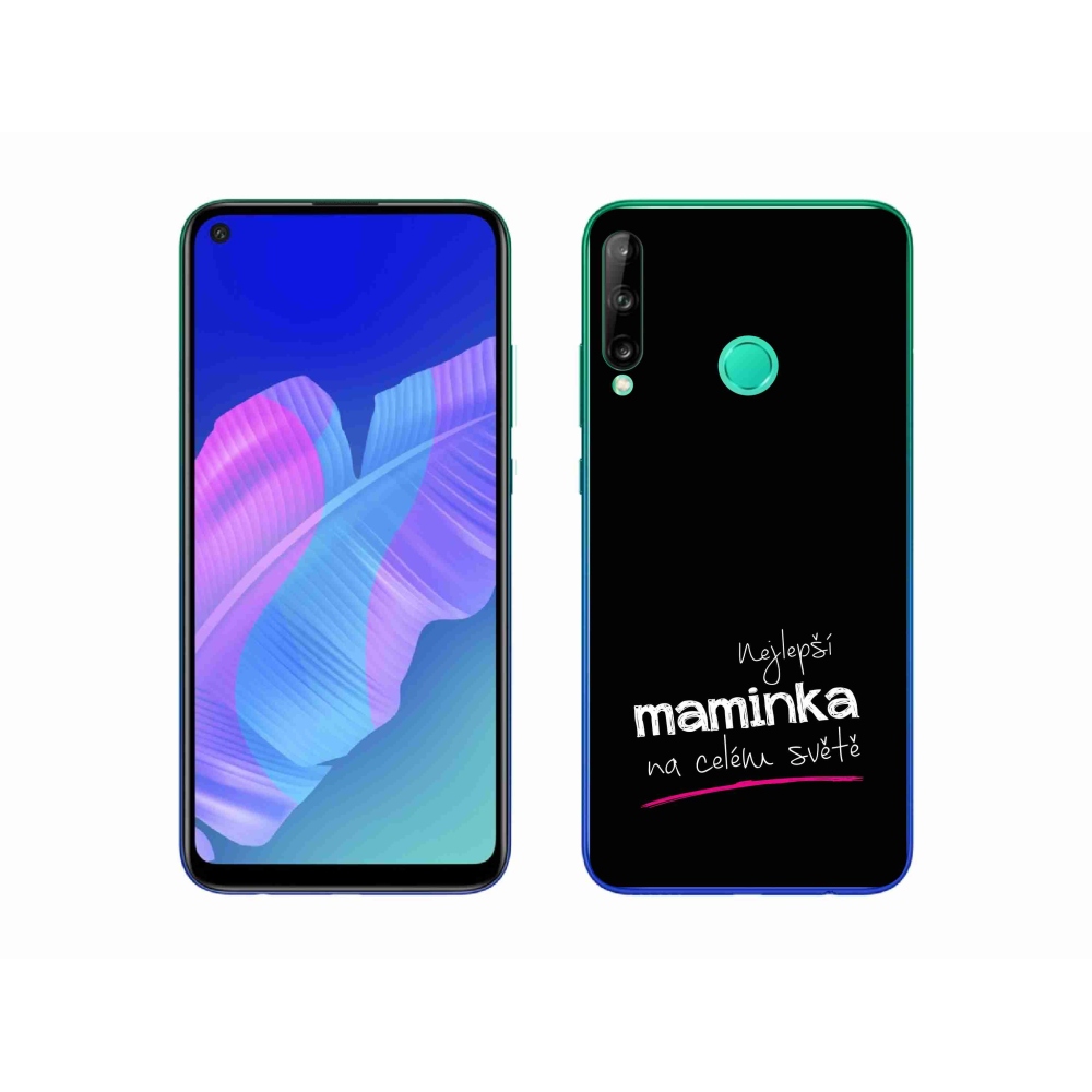 Gél borító mmCase a Huawei P40 Lite E - legjobb anya 4 fekete háttérrel