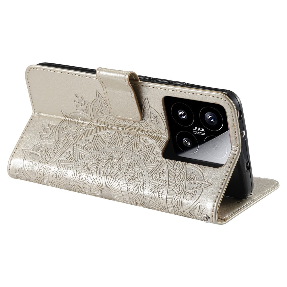 Mandala könyv tok a Xiaomi 15-öshöz - arany színű