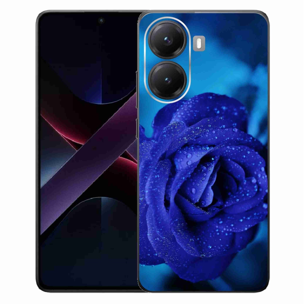 Gél borítás mmCase a Xiaomi Poco X7 Pro 5G számára - kék rózsa