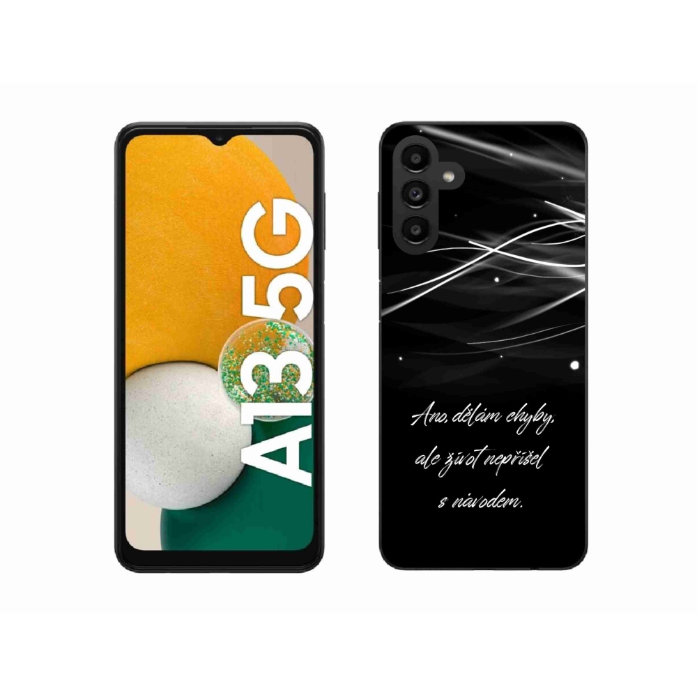 Gél borítás mmCase Samsung Galaxy A13 5G - idézem fekete háttérrel