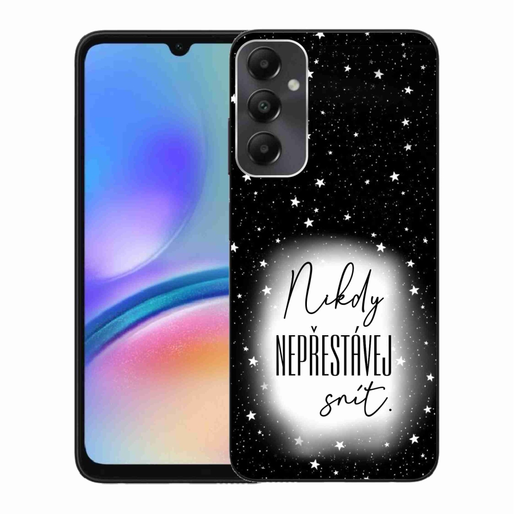 Gél borítás mmCase Samsung Galaxy A05s készülékhez - idézet 1 fehér és fekete háttérrel