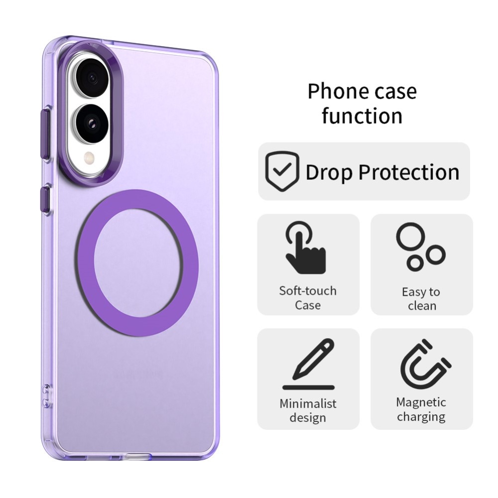 Candy zselés tok MagSafe-val Samsung Galaxy S25 Edge-re - lila