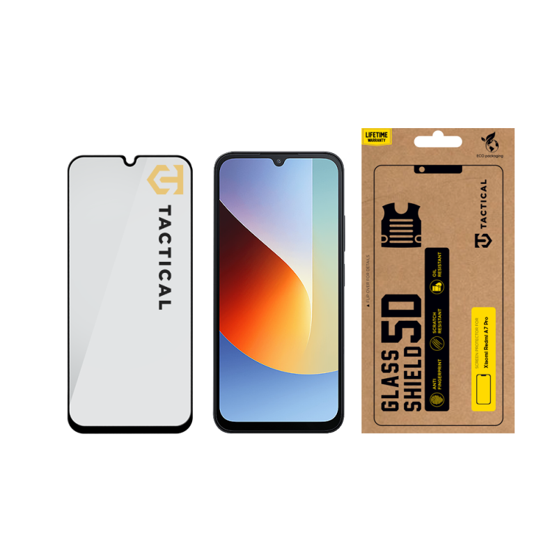 Tactical Glass Shield 5D üveg a Xiaomi Redmi A7 Pro Black készülékhez