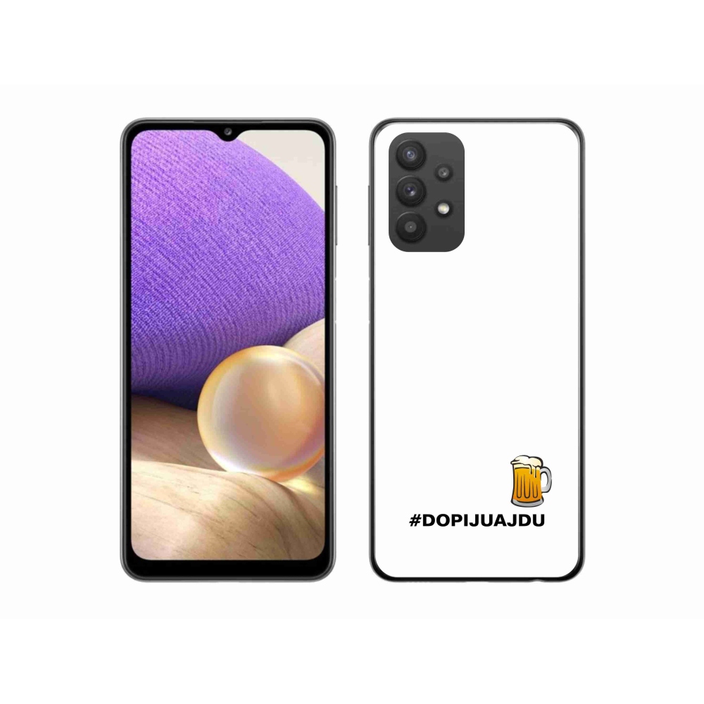 Gél borítás mmCase Samsung Galaxy A32 5G - sör motívum 1 fehér háttér