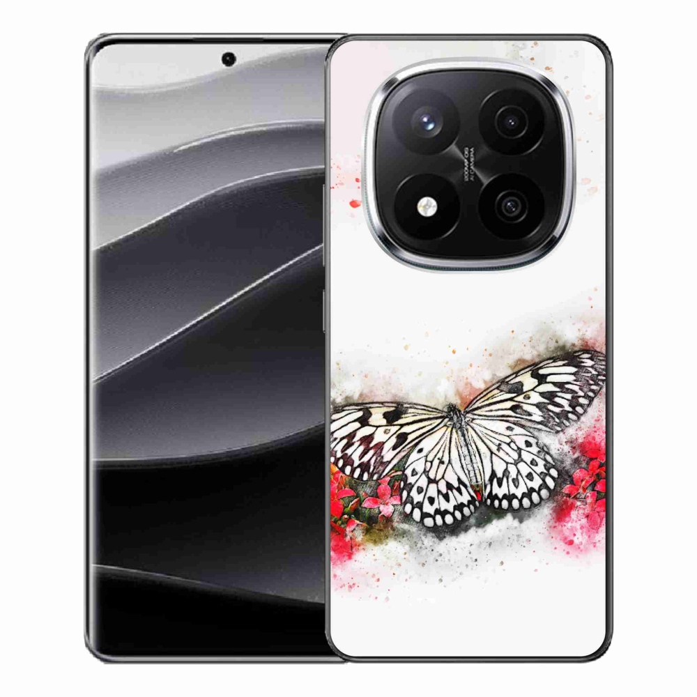 Gél borítás mmCase a Xiaomi Redmi Note 14 Pro+ 5G számára - fekete és fehér pillangó