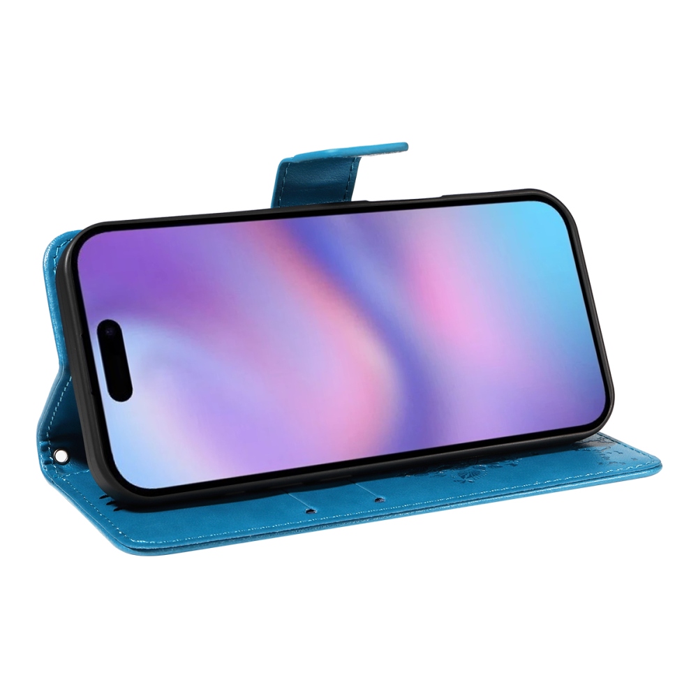 Fák könyvtáska iPhone 17 készülékhez - kék