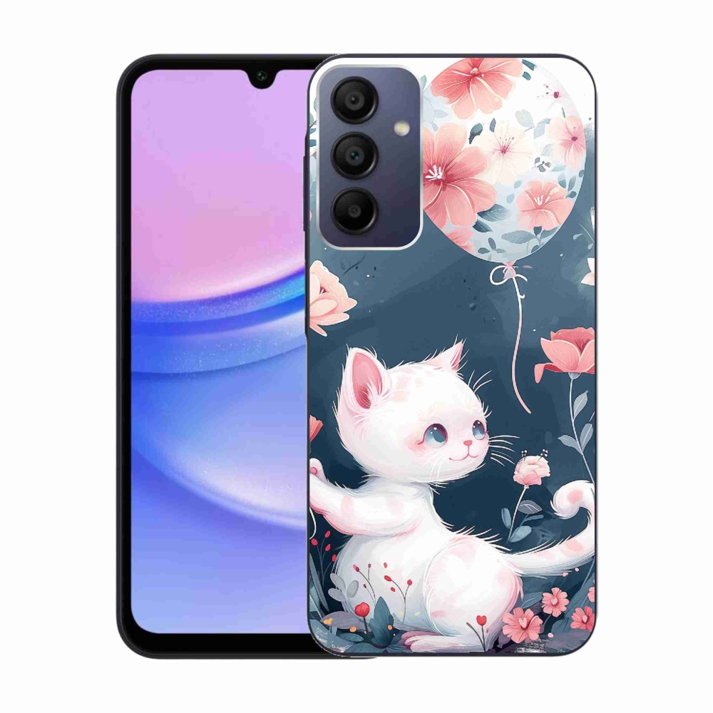 Gél borítás mmCase Samsung Galaxy A15 4G/5G készülékhez - cica lufival